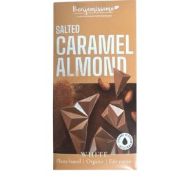   Benjamissimio bio vegán csokoládé sós karamellával és mandulával 70g