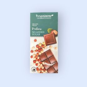   Benjamissimo bio vegán csokoládé mogyorós pralinéval hozzáadott cukor nélkül, édesítőszerrel 60g