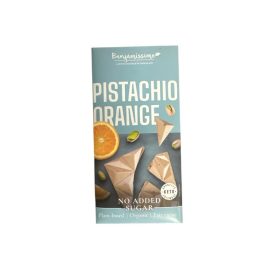   Benjamissimo bio vegán cacao bar pisztáciás tahinivel és narancsolajjal hozzáadott cukor nélkül, édesítőszerrel 60 g