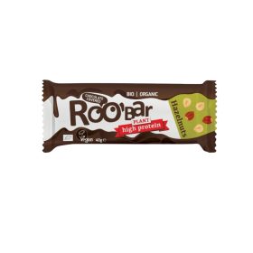   Roobar Bio Csokis – Törökmogyorós Fehérjeszelet 40 g vegán minősítéssel