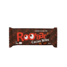   Roobar bio kakaóbab–mandula gyümölcsszelet 30 g vegán minősítésseé