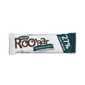   Roobar Bio Protein Szelet Spirulinával és Citrommal 40g vegán minősítéssel