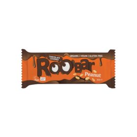   Roobar Csokimázas Földimogyorós Bio Szelet 30 g vegán minősítéssel