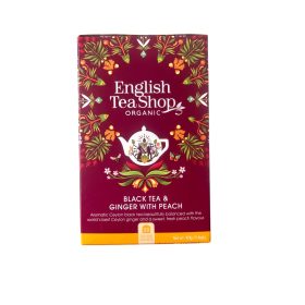   English Tea Shop Bio Fekete Tea Gyömbérrel és Őszibarackkal 40g
